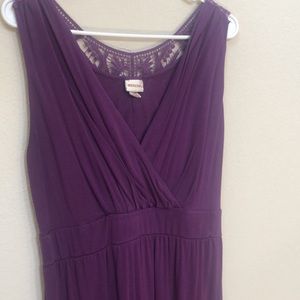 Purple crochet maxi dress
